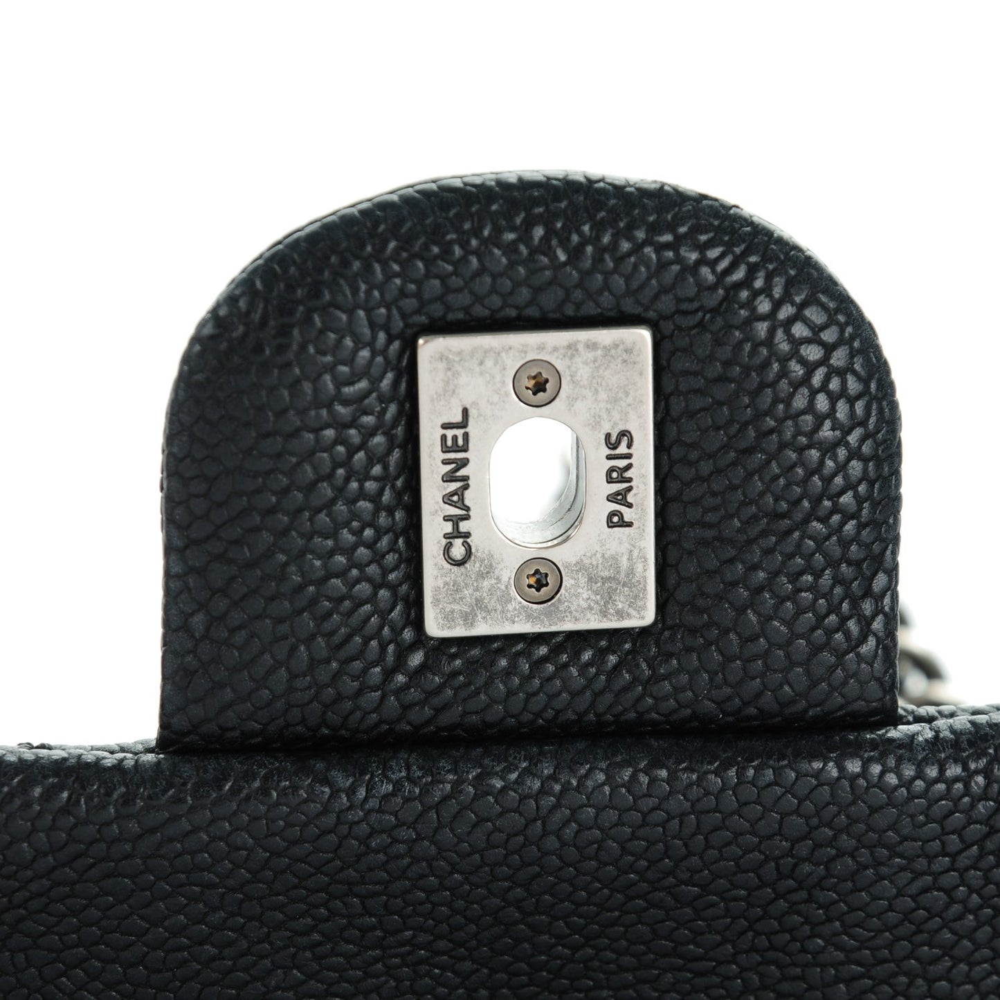 Caviar Quilted Medium Simply CC Flap Black