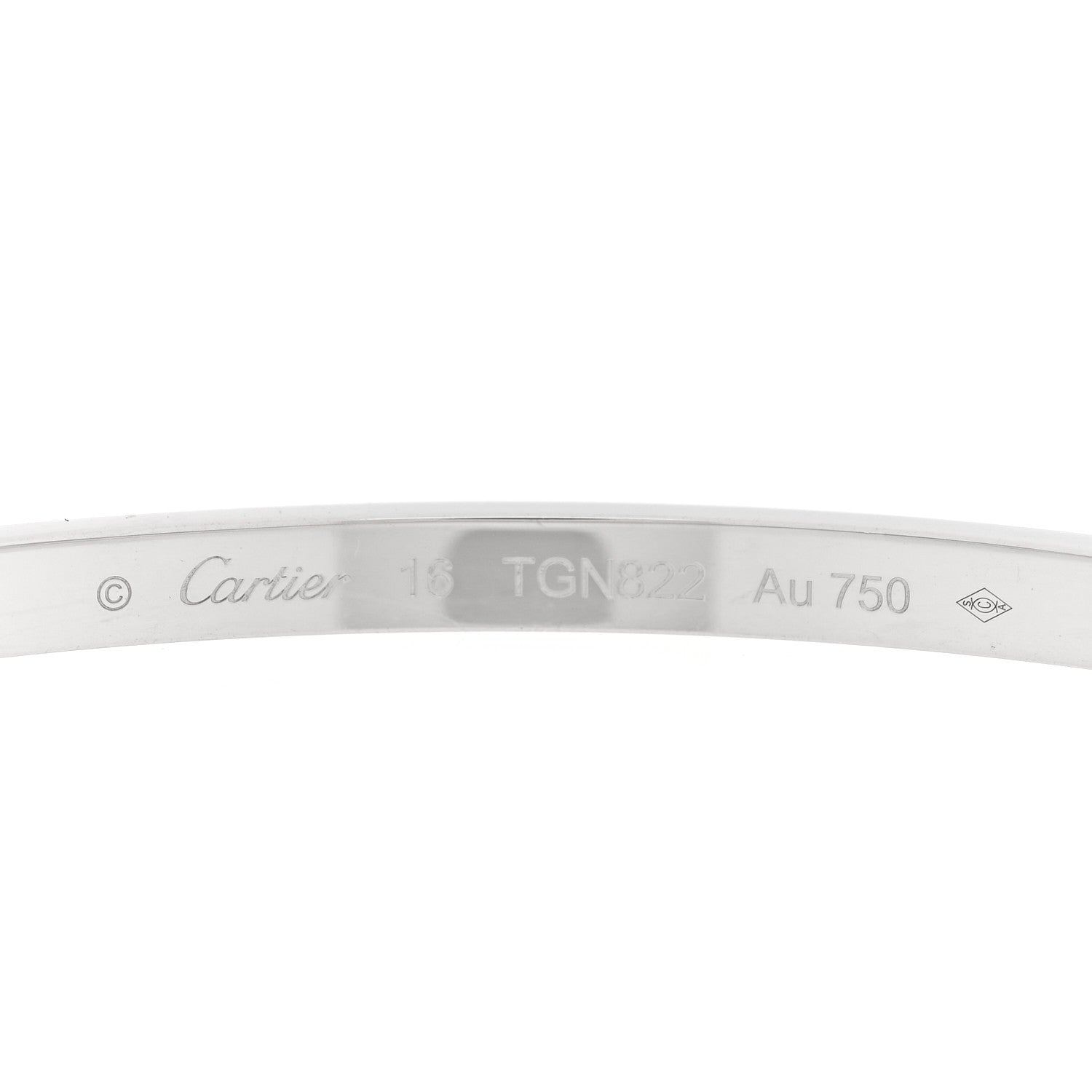 Cartier 18K White Gold 6 Diamond Small LOVE Bracelet 16 3 of 7