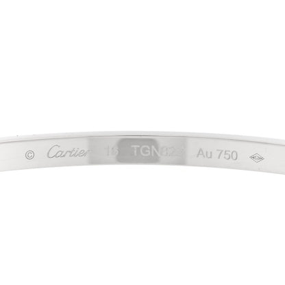 Cartier 18K White Gold 6 Diamond Small LOVE Bracelet 16 3 of 7