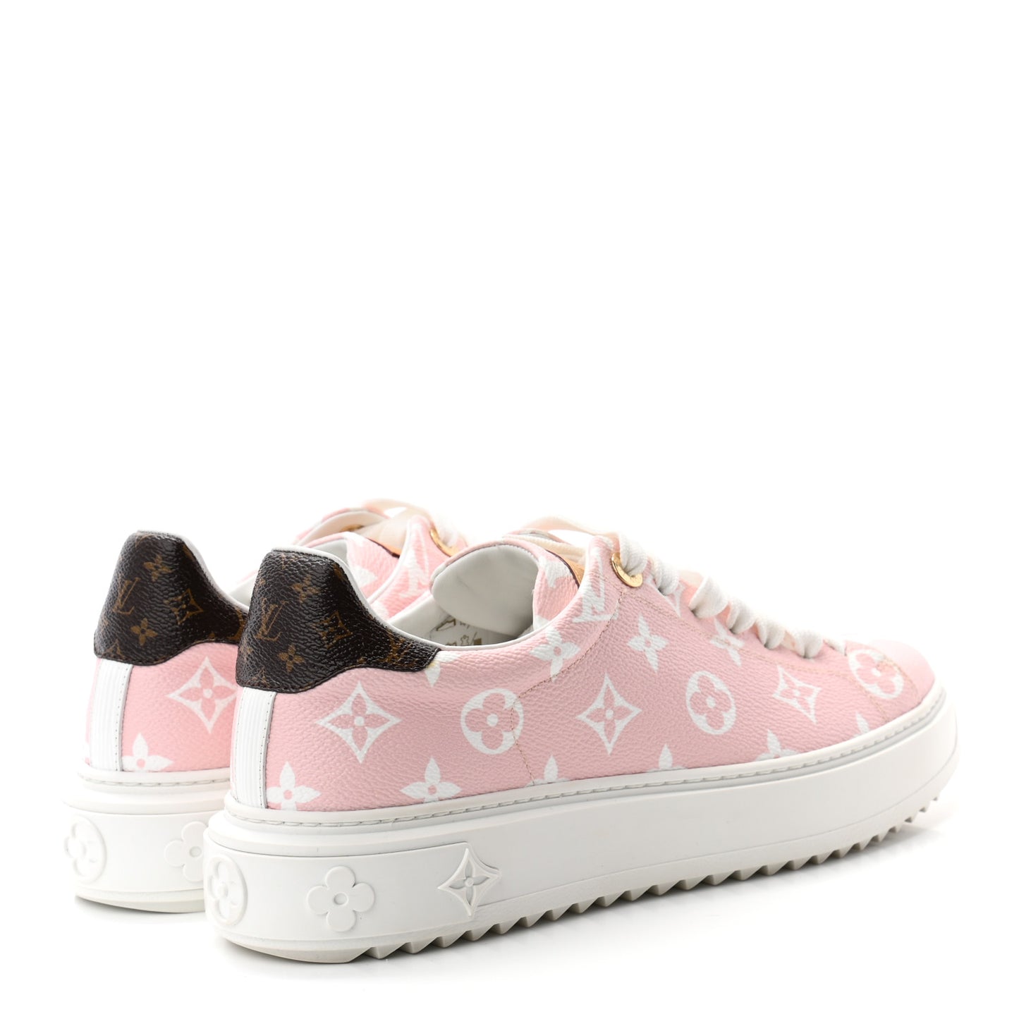 Monogram Giant Time Out Sneakers 40 Rose
