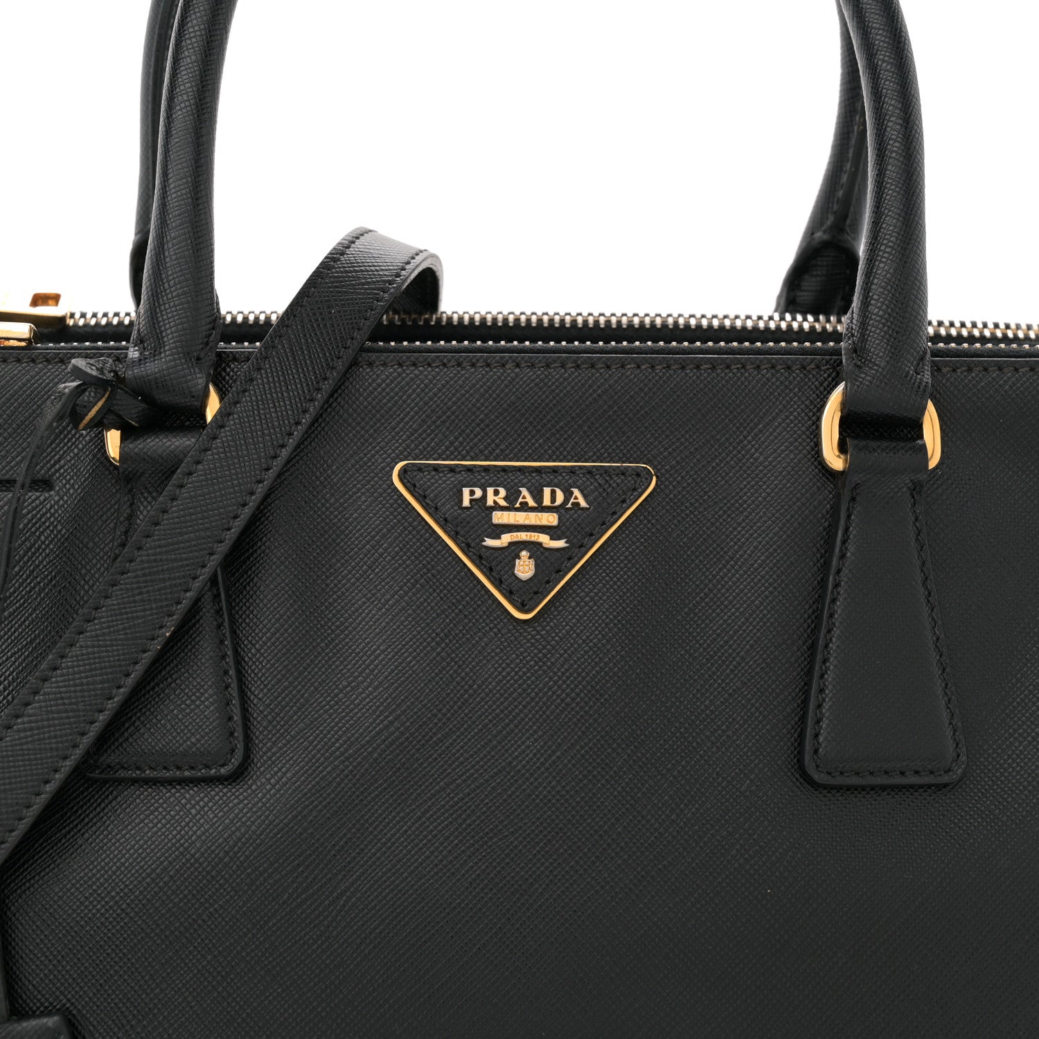 Prada Saffiano Small Galleria Double Zip Tote Black 9 of 14