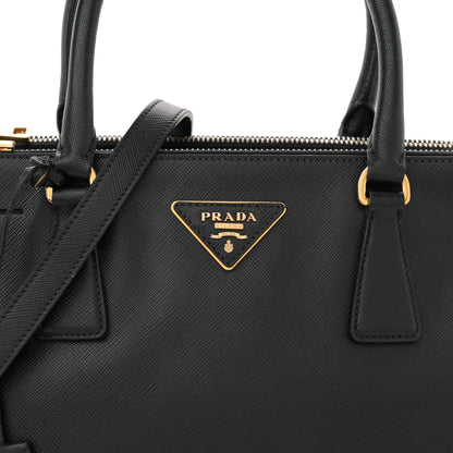 Prada Saffiano Small Galleria Double Zip Tote Black 9 of 14