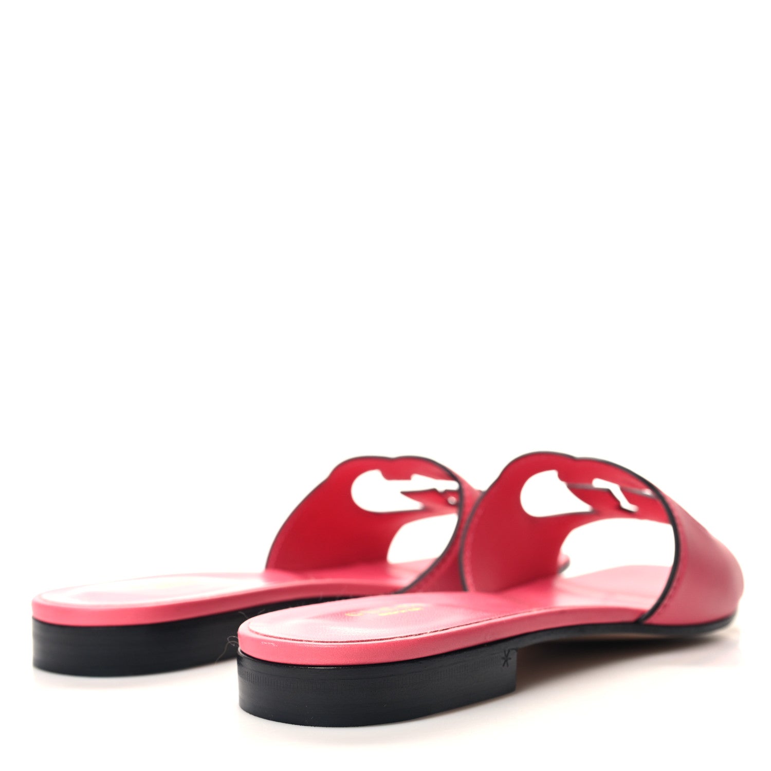 Gucci Cosmos Softy Calfskin Interlocking G Cut Out Slide Sandals 39.5 Rhodamine Pink 4 of 7