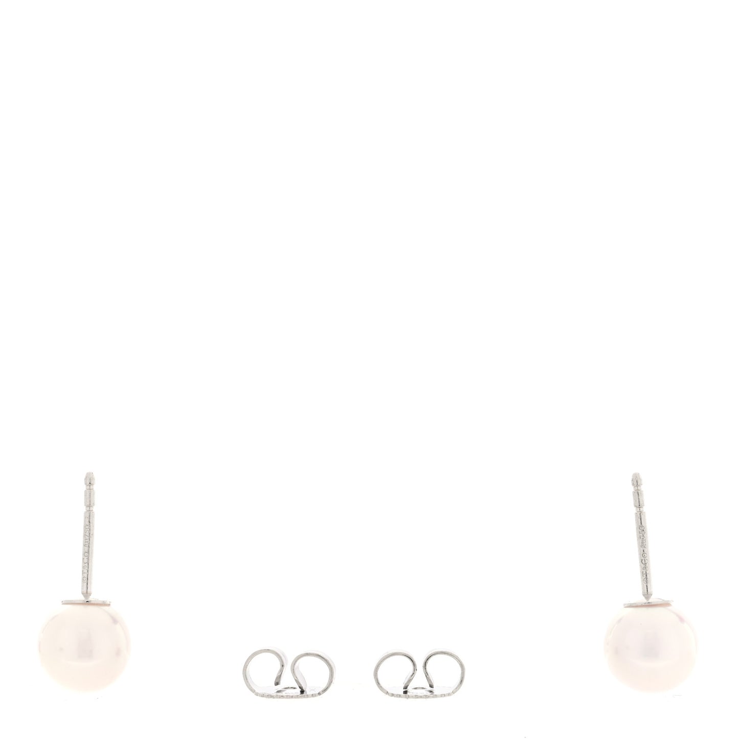 18K White Gold Akoya Cultured Pearl 7-7.5mm Signature Earrings