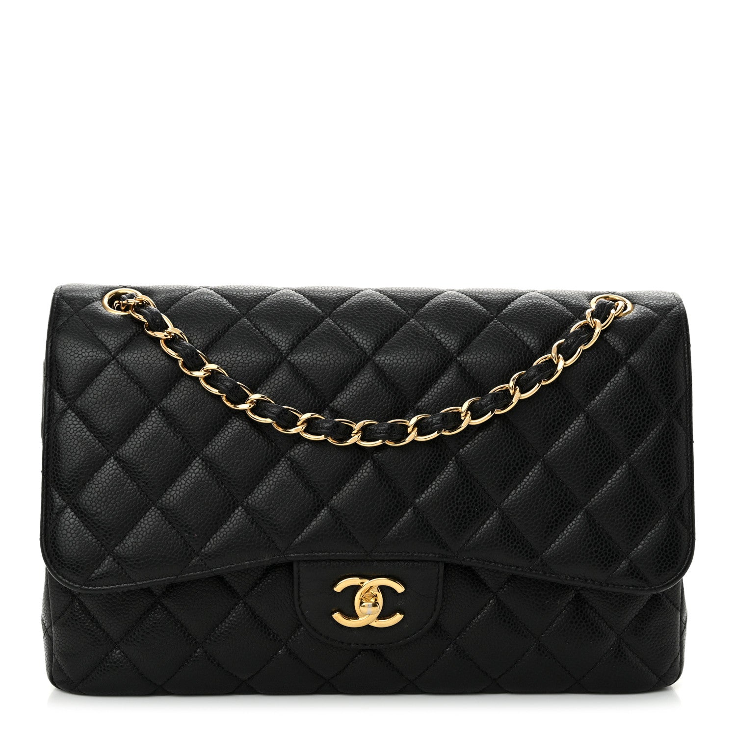 Chanel Caviar Quilted Jumbo Double Flap Black 1 of 19
