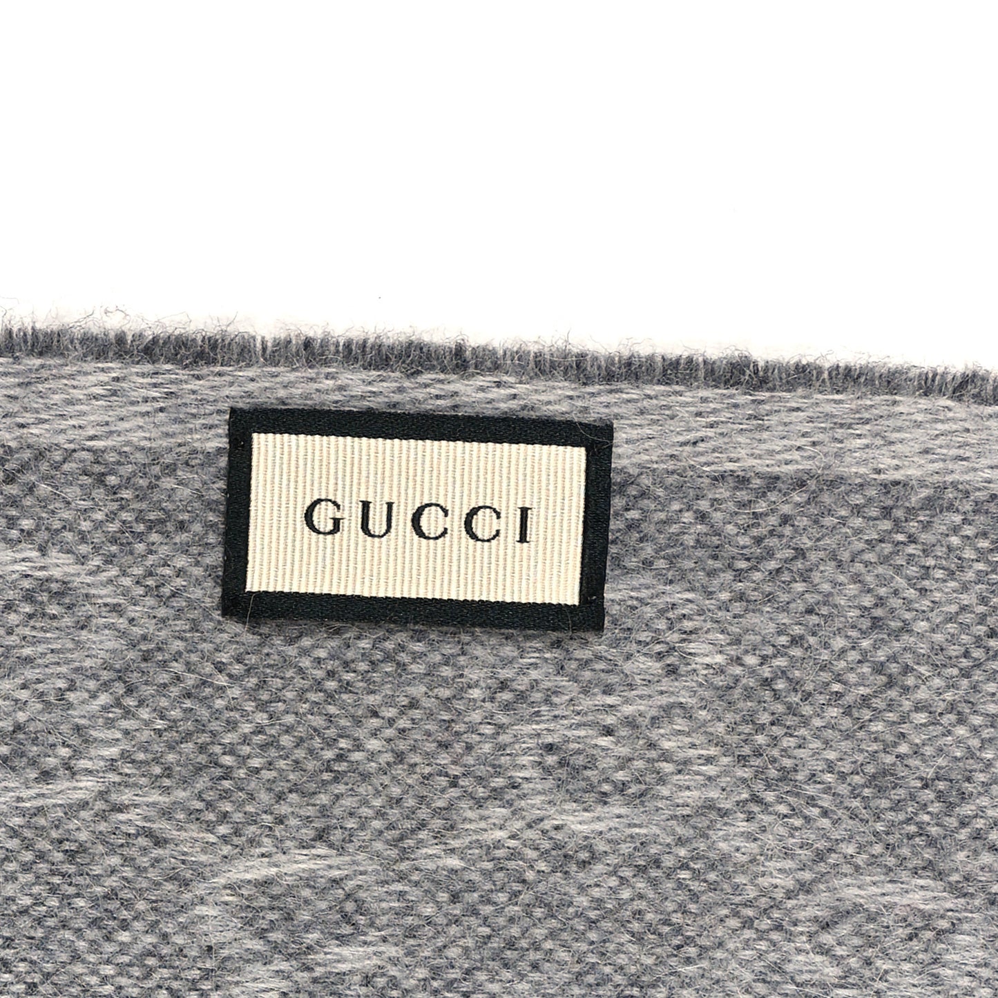 Wool Angora Monogram Web New Nikky Scarf Zinc Blue