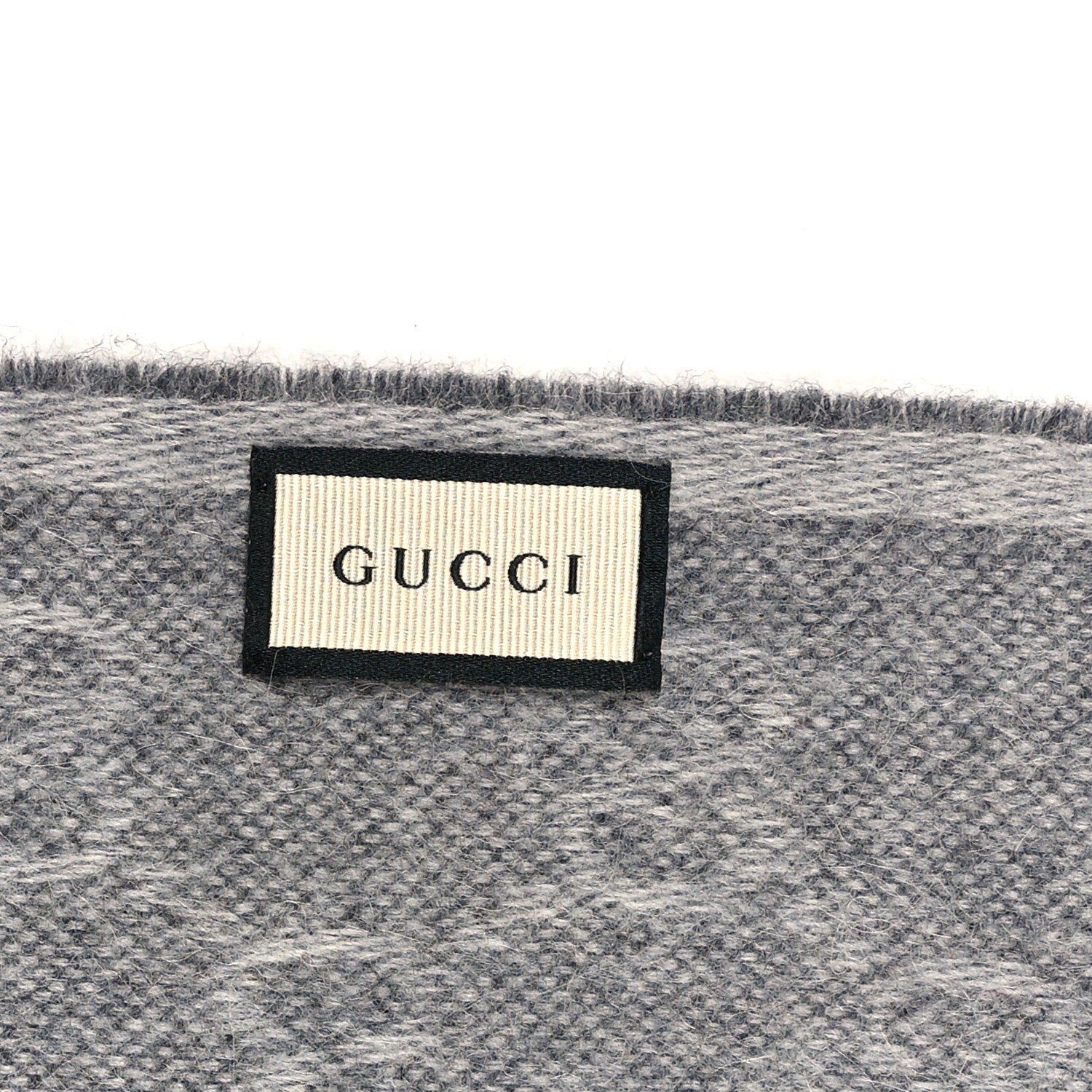 Gucci Wool Angora Monogram Web New Nikky Scarf Zinc Blue 3 of 3
