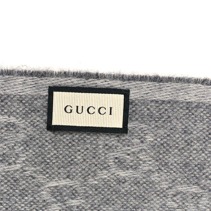 Gucci Wool Angora Monogram Web New Nikky Scarf Zinc Blue 3 of 3