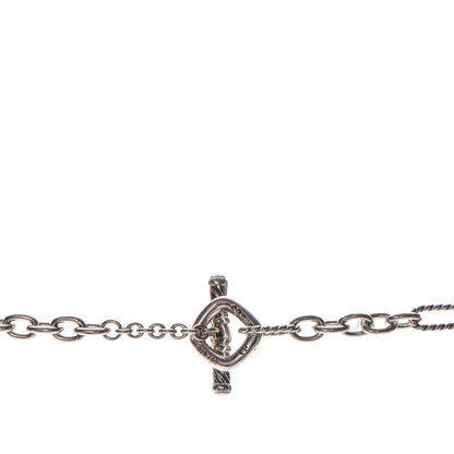 David Yurman Sterling Silver 18K Yellow Gold Baroque Pearl Long Figaro Chain Necklace 4 of 5