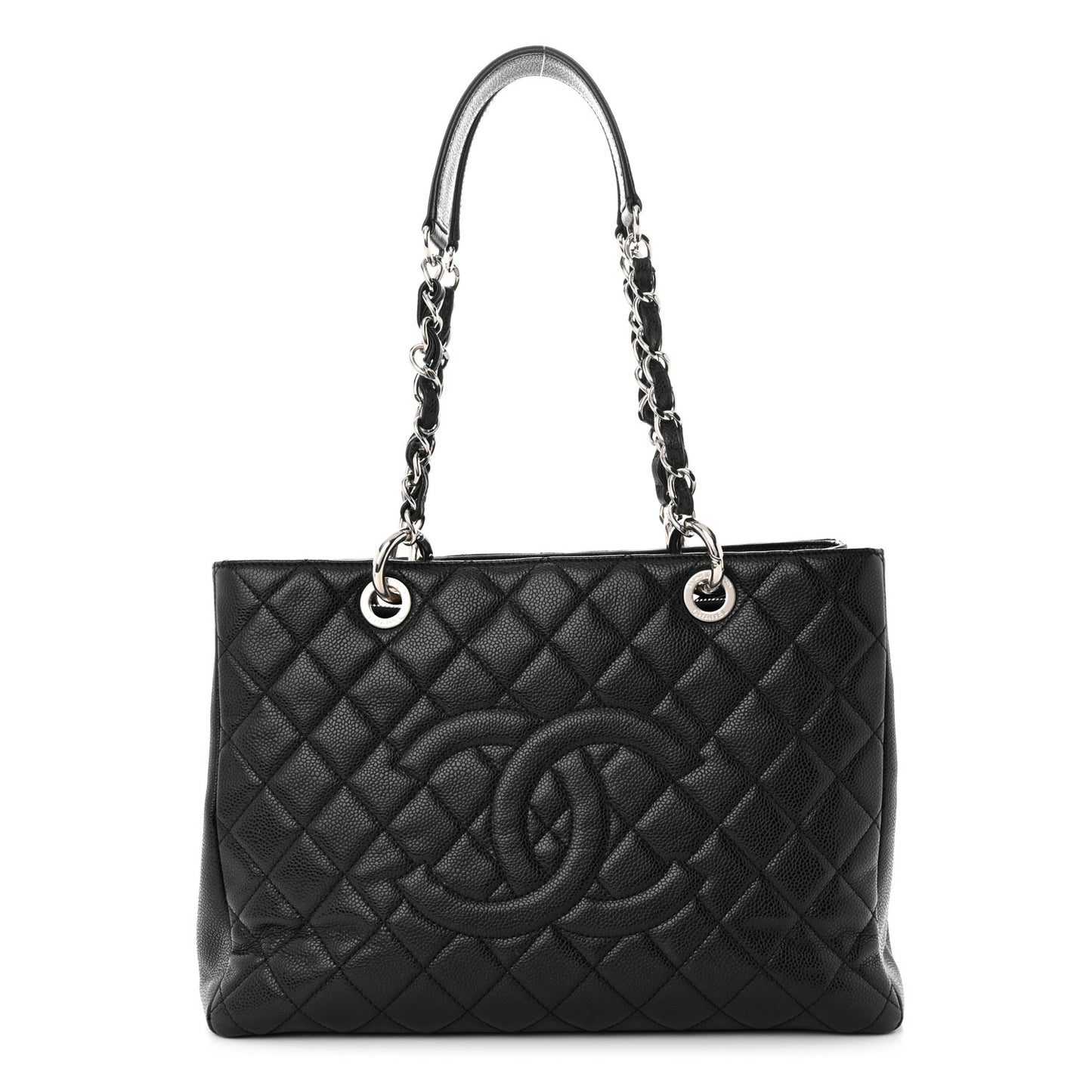 Caviar Quilted Grand Shopping Tote GST Black