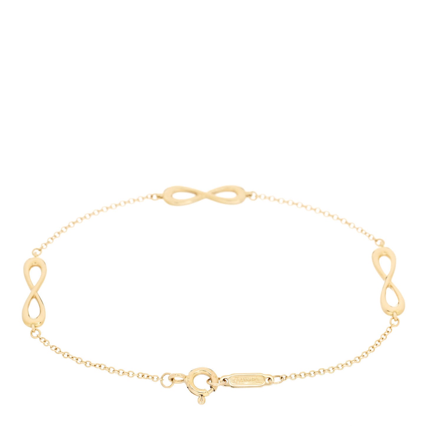 18K Yellow Gold Infinity Endless Bracelet