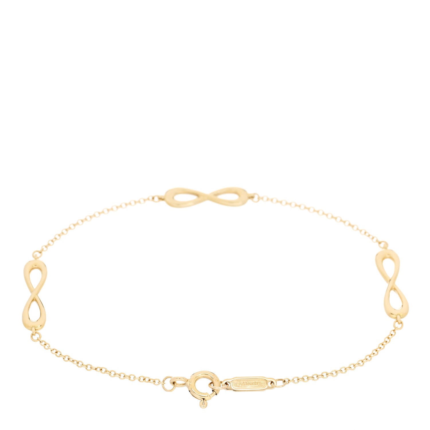 Tiffany 18K Yellow Gold Infinity Endless Bracelet 2 of 5
