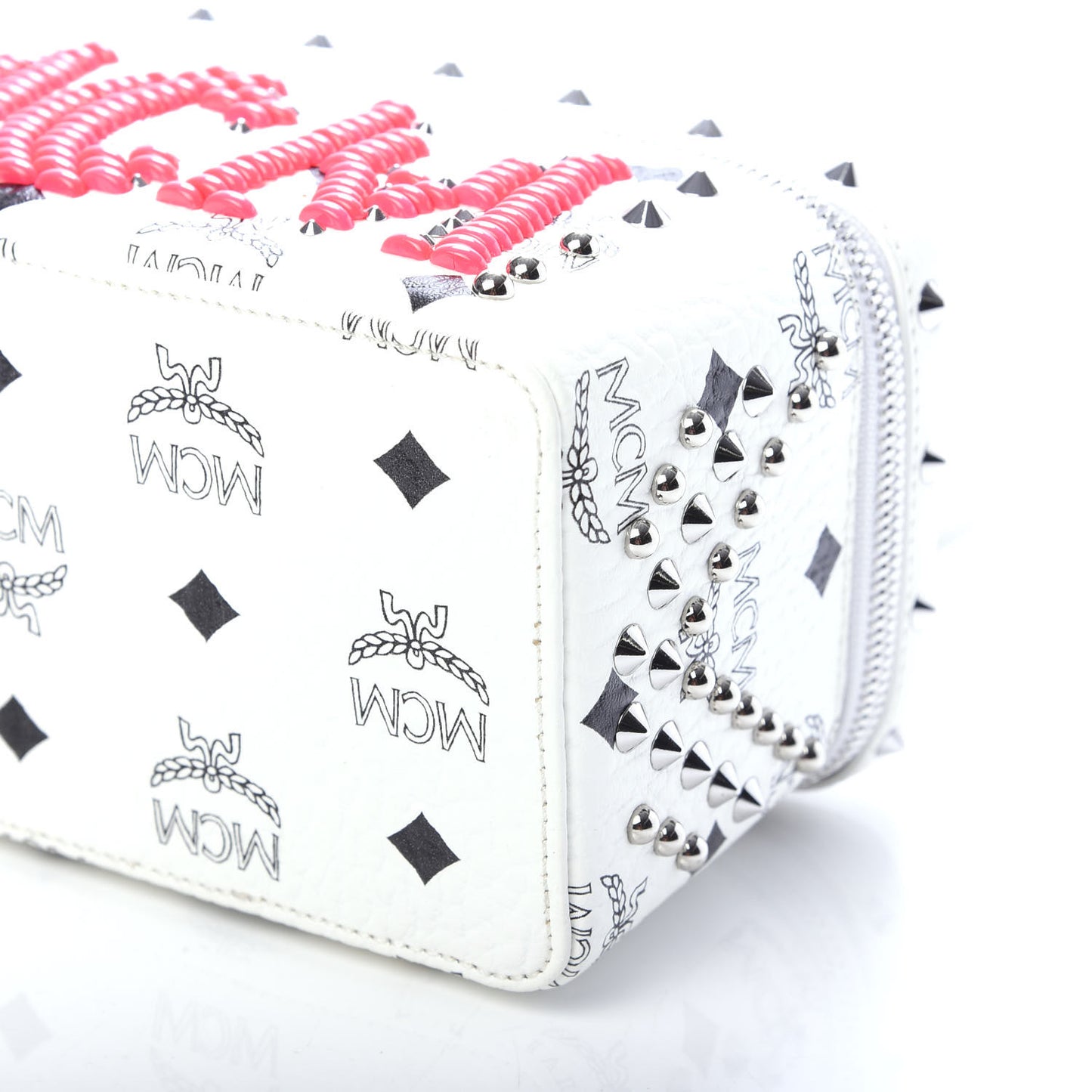 Visetos Rockstar Love Potion Studded Mini Vanity Crossbody Case White