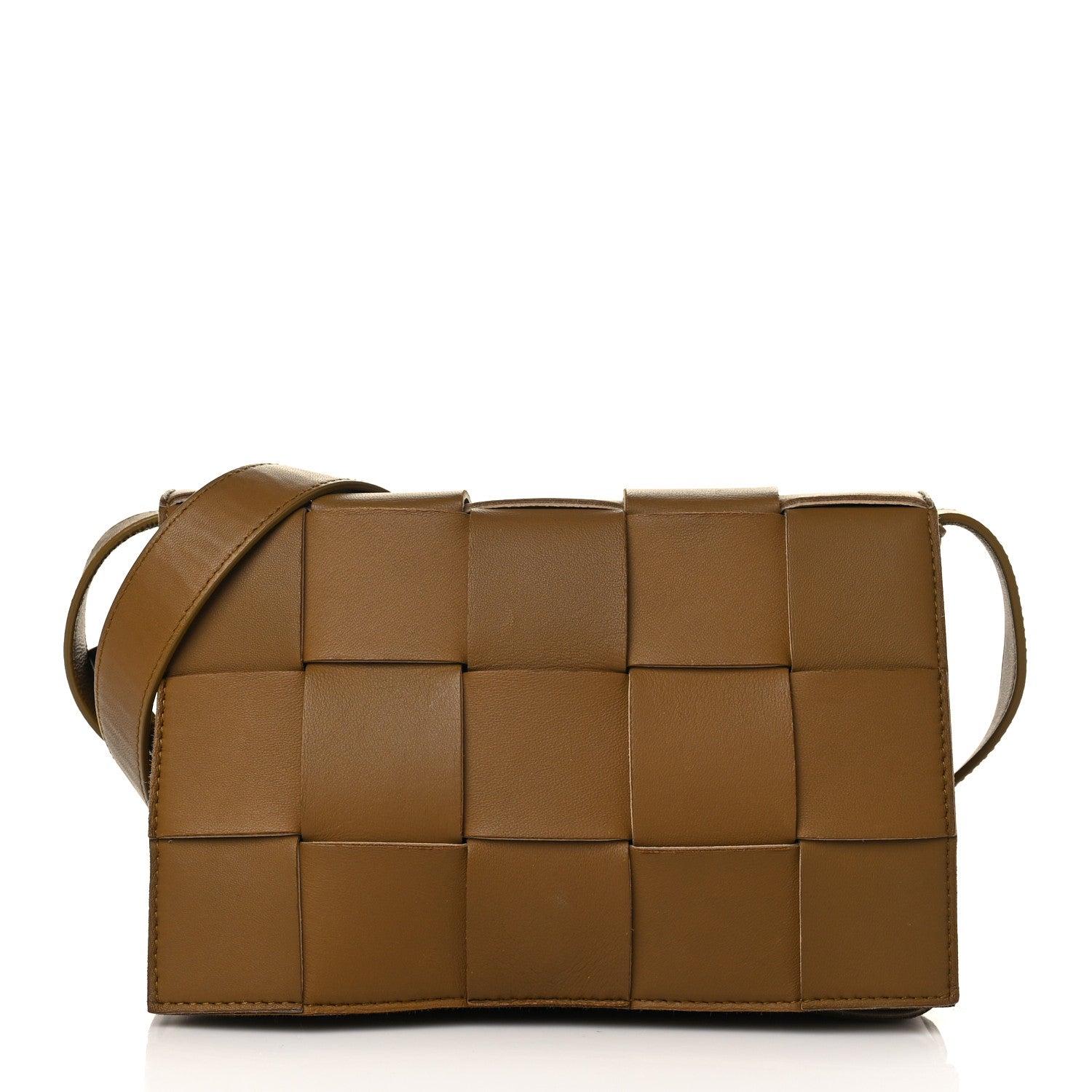 Bottega Veneta Lambskin Maxi Intrecciato Cassette Crossbody Bag Acorn 1 of 8