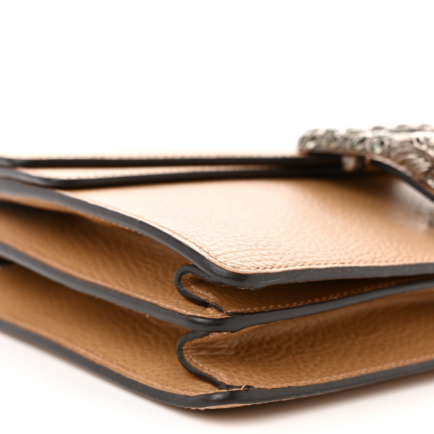 Gucci Dollar Calfskin Crystal Small Dionysus Shoulder Bag Natural Tan Black Diamond 9 of 10