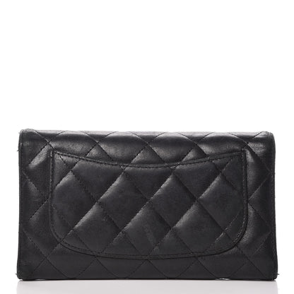 Chanel Lambskin Quilted Large Flap Wallet Black 18 of 20