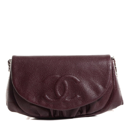 Chanel Caviar Half Moon Wallet On Chain WOC Bordeaux 1 of 7