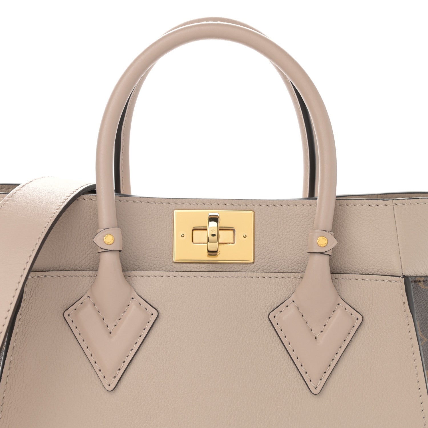 Louis Vuitton Calfskin Monogram On My Side PM Greige 7 of 7