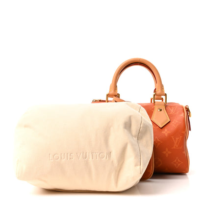 Louis Vuitton Calfskin Monogram Speedy P9 Bandouliere 20 Ochre 4 of 11
