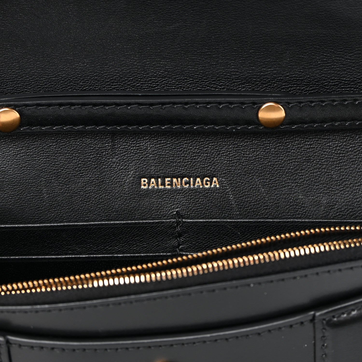 Balenciaga Shiny Box Calfskin Hourglass Chain Bag Black 6 of 12