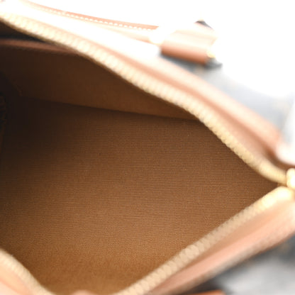 Celine Triomphe Canvas Calfskin Small Boston Bag Tan 5 of 11