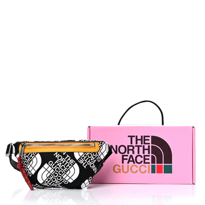 Gucci X THE NORTH FACE Econyl Nylon Belt Bag Black Ivory Crop 9 of 9