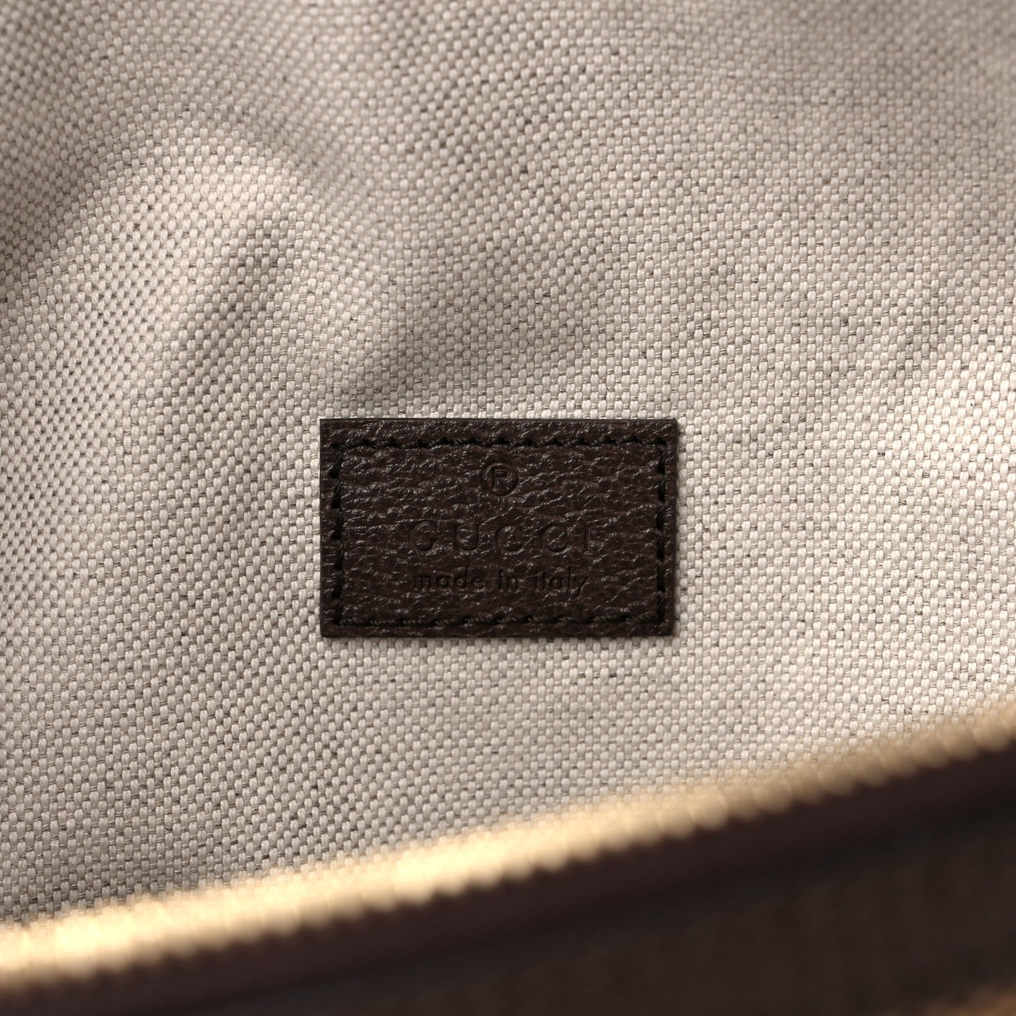 Monogram Jumbo GG Textured Dollar Calfskin Web Belt Bag Camel Ebony New Acero