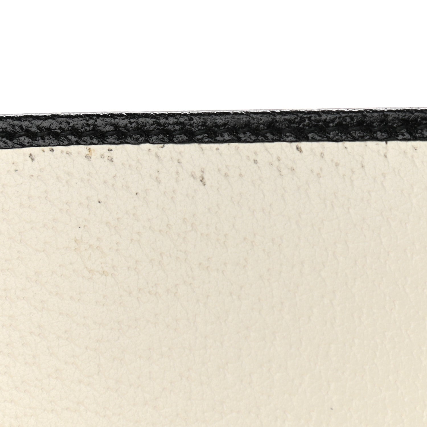 Gucci X ADIDAS Textured Dollar Calfskin Trefoil Embossed Wallet On Chain Off White Black 10 of 10