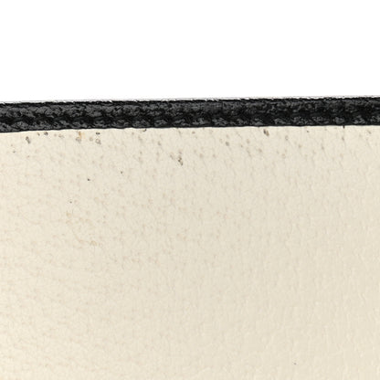 Gucci X ADIDAS Textured Dollar Calfskin Trefoil Embossed Wallet On Chain Off White Black 10 of 10