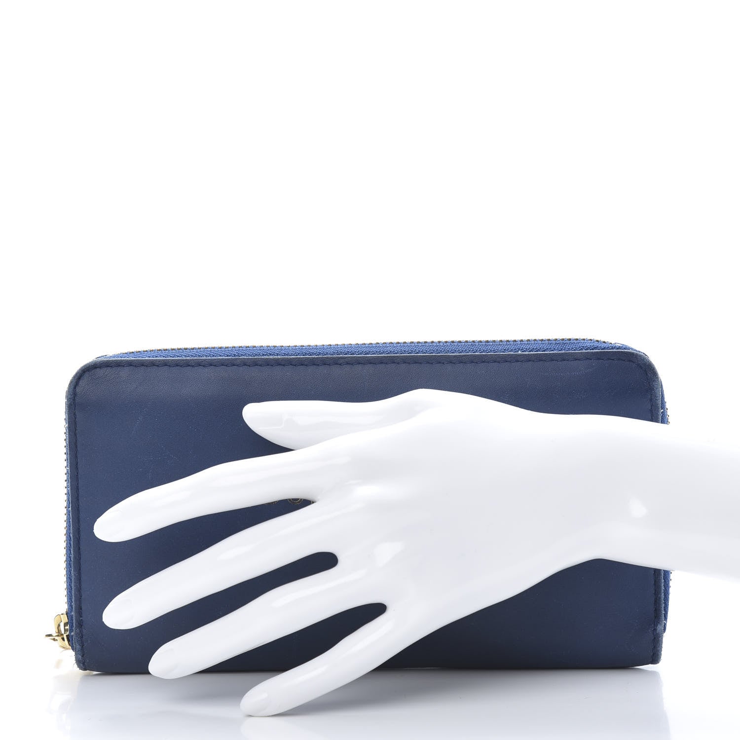 Louis Vuitton Supple Calfskin Paname Flight Zippy Wallet Blue 2 of 15