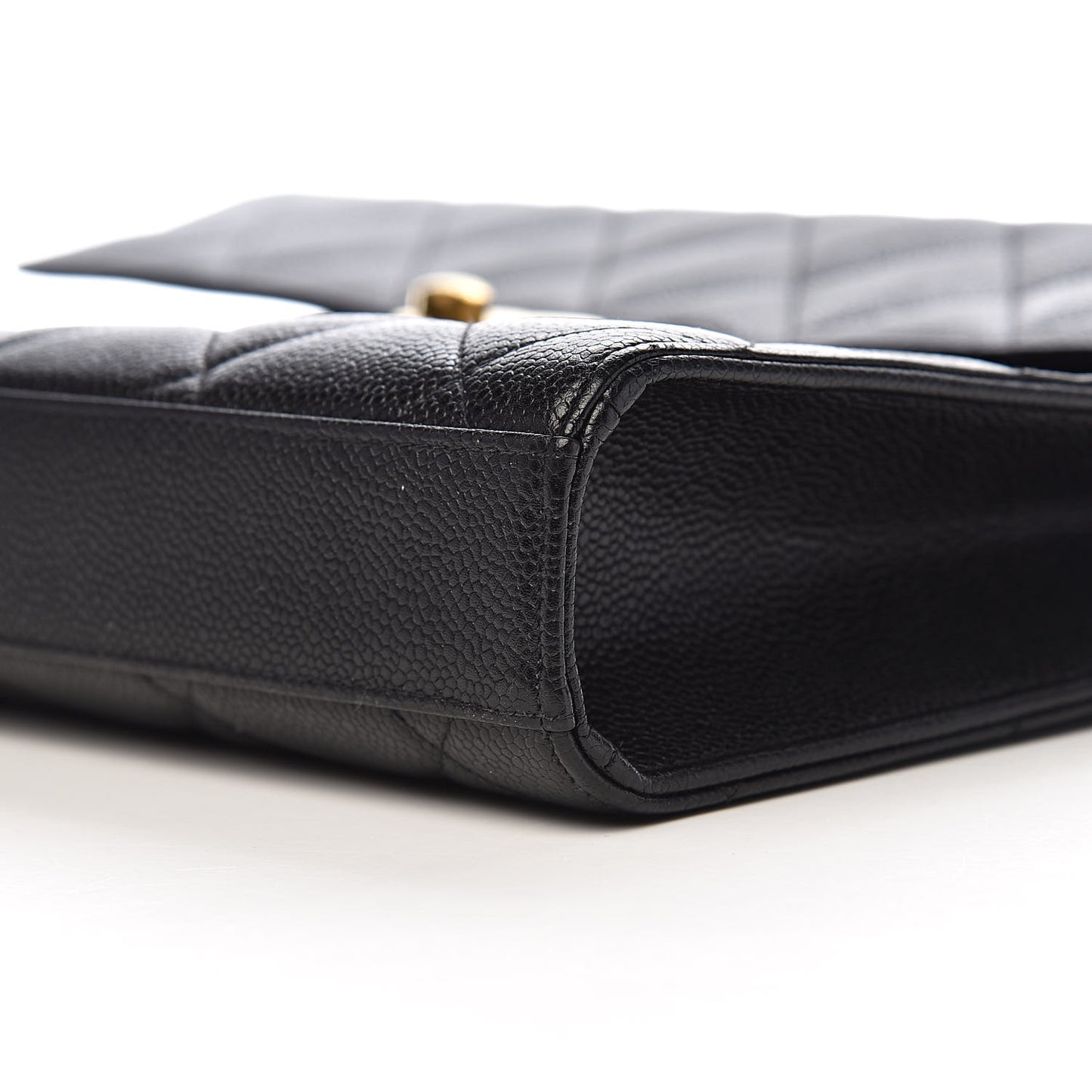 Caviar Quilted Briefcase Laptop Bag Black