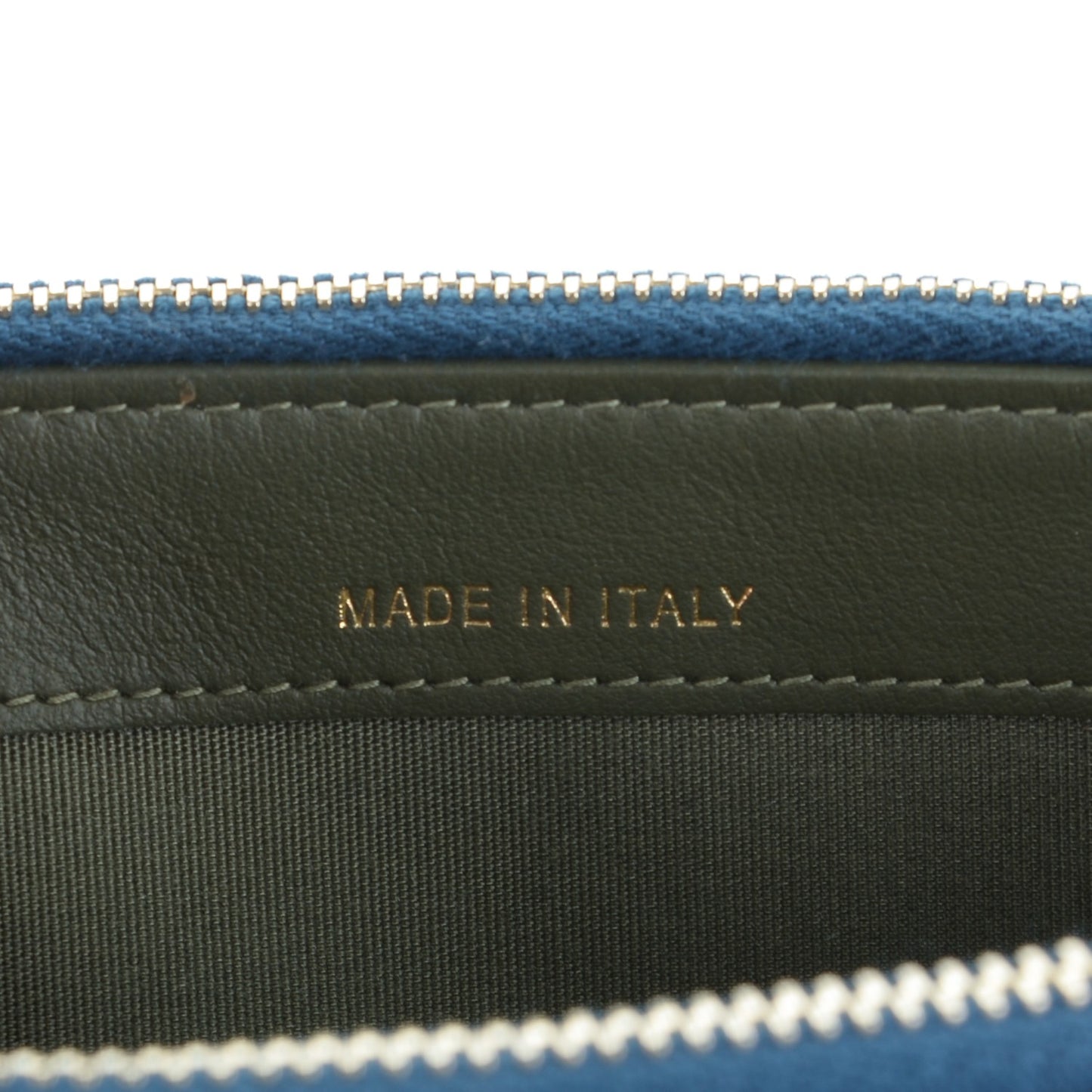 Caviar Quilted Small Boy Clutch With Chain Dark Blue