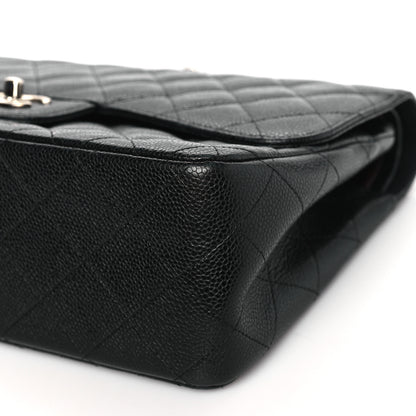 Chanel Caviar Quilted Jumbo Double Flap Black 10 of 11