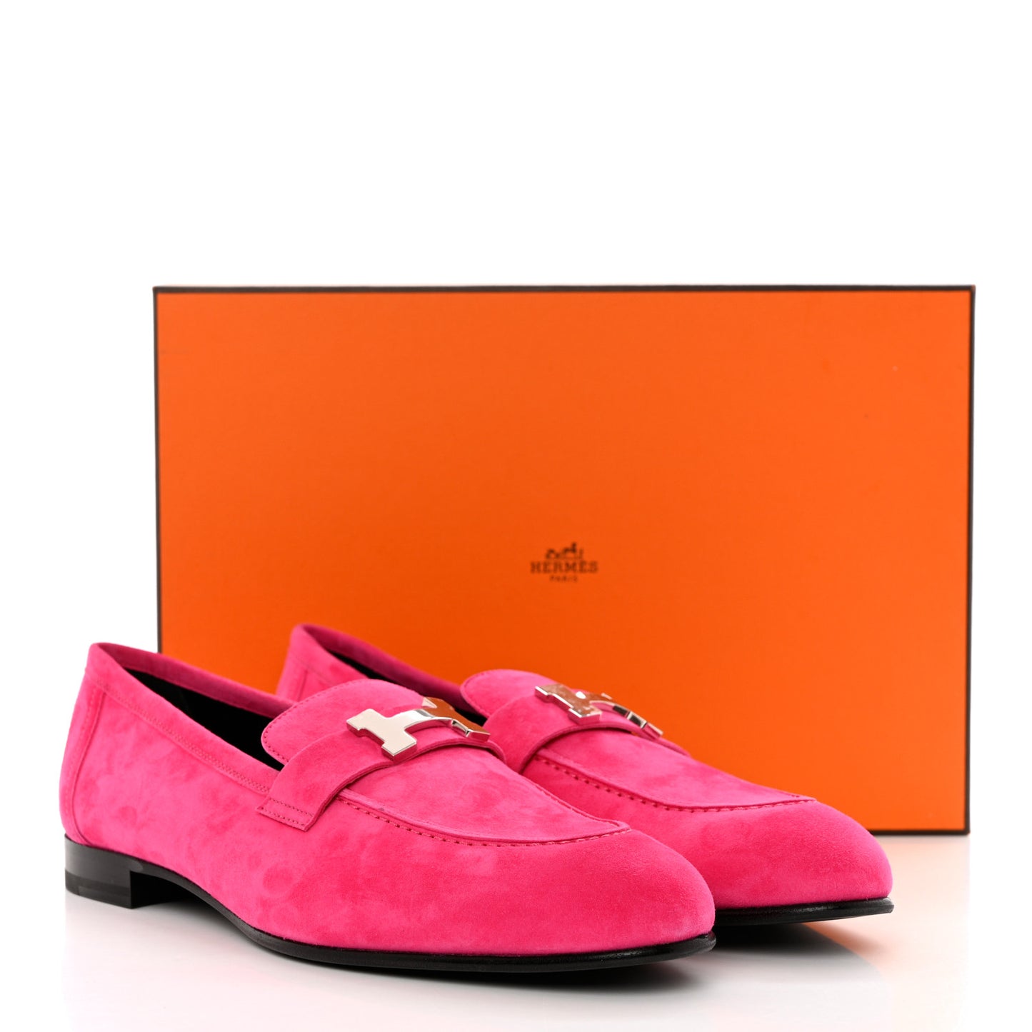 Suede Goatskin Paris Loafers 41 Rose Fuchsia