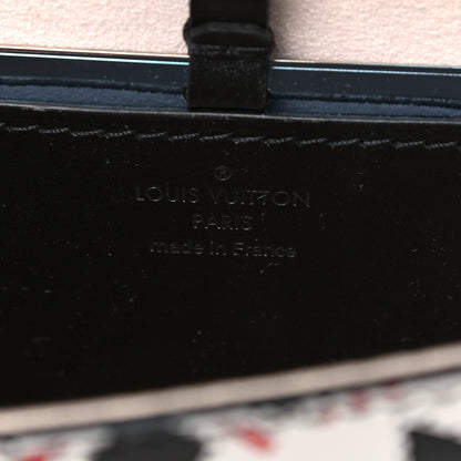 Louis Vuitton Calfskin Graphic Print Twist Shoulder Bag MM White Black 6 of 12