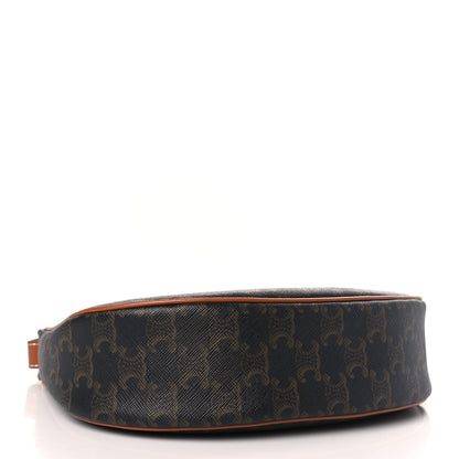 Celine Triomphe Canvas Calfskin Ava Shoulder Bag Tan 4 of 9