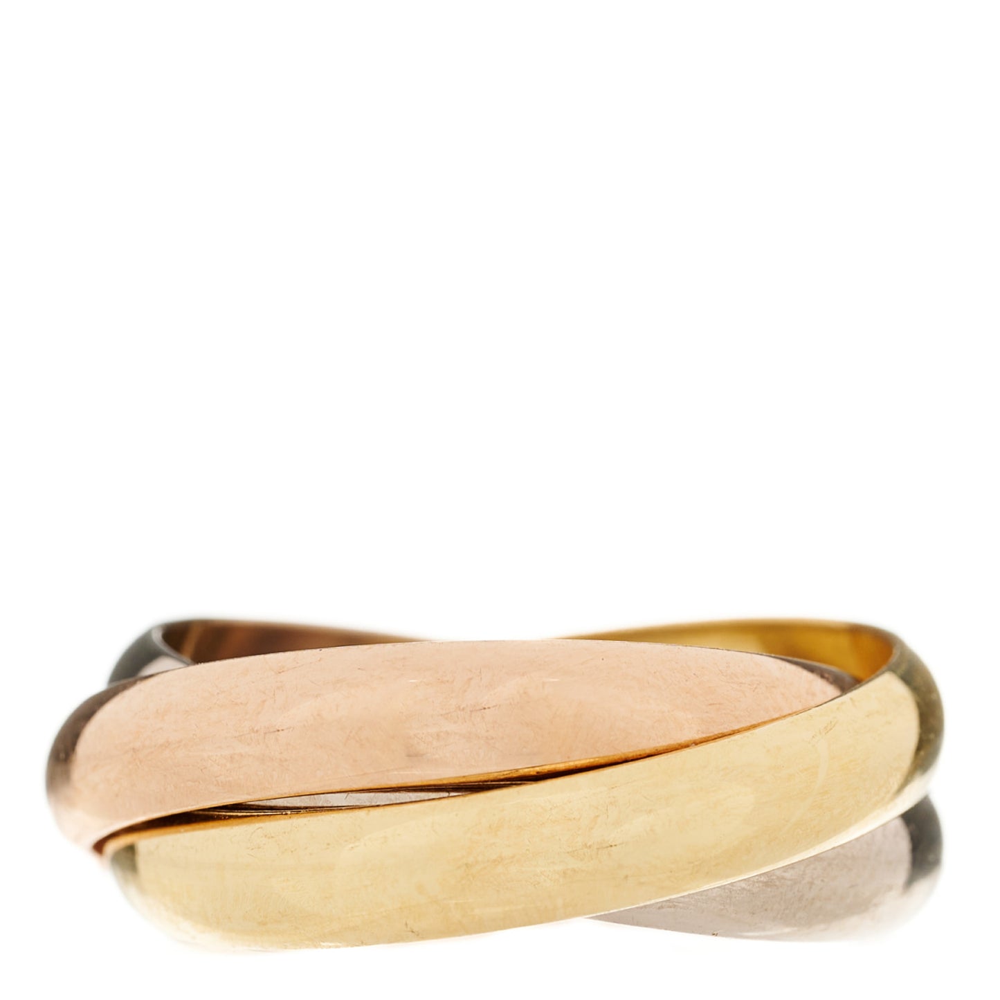 18K Pink Yellow White Gold Classic Trinity Ring 55 7.25