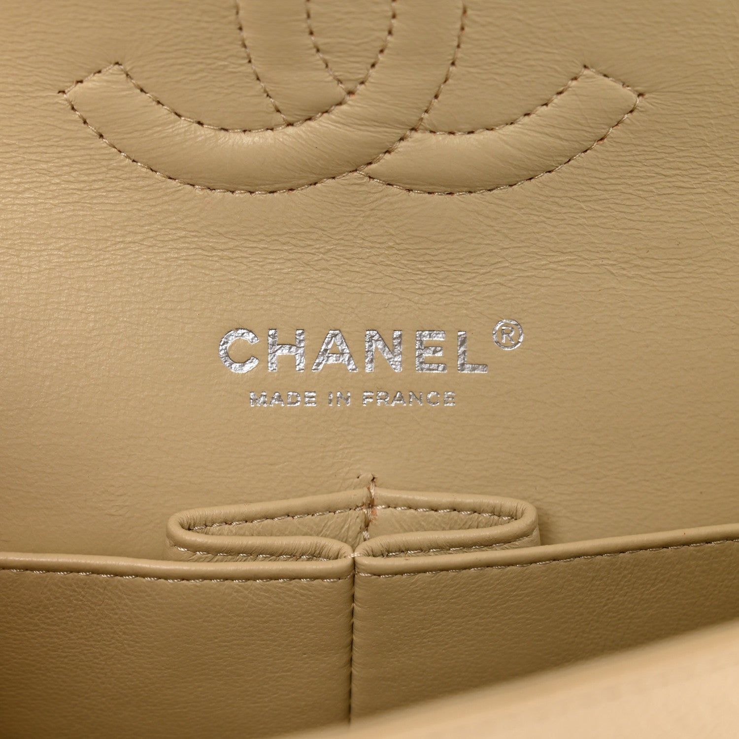 Chanel Caviar Quilted Medium Double Flap Beige 6 of 10
