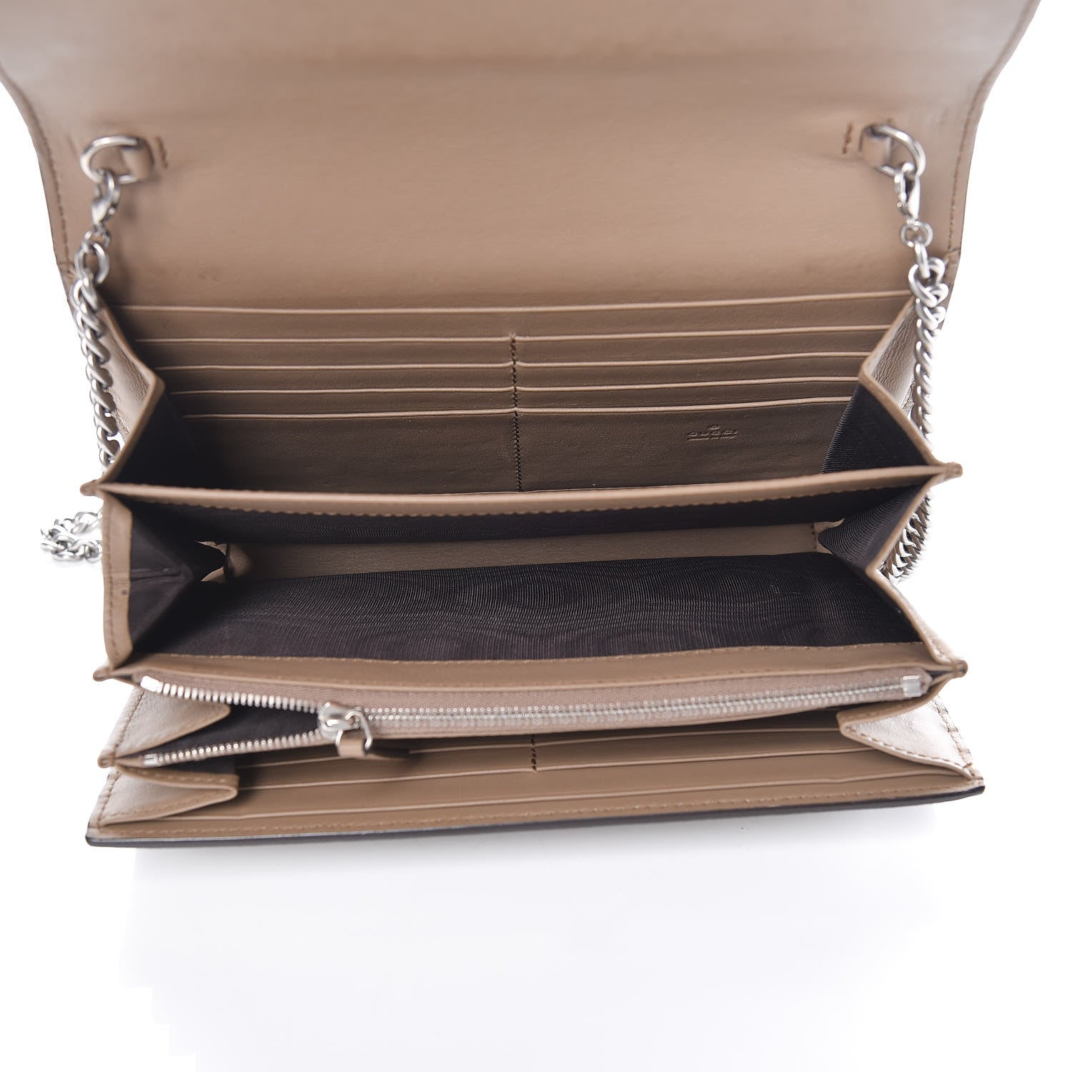 Gucci GG Supreme Monogram Mini Dionysus Chain Wallet Beige Taupe 5 of 9
