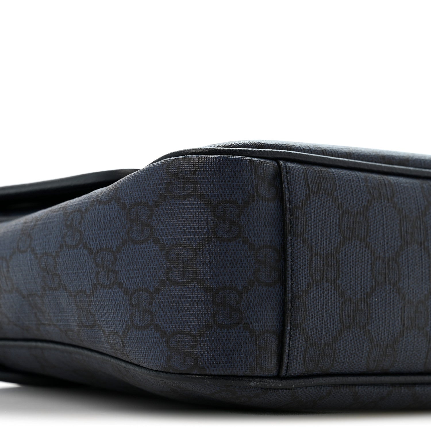 Gucci Tender GG Supreme Monogram Textured Dollar Calfskin Ophidia Messenger Bag Dark Blue 9 of 13