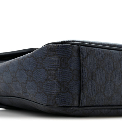 Gucci Tender GG Supreme Monogram Textured Dollar Calfskin Ophidia Messenger Bag Dark Blue 9 of 13