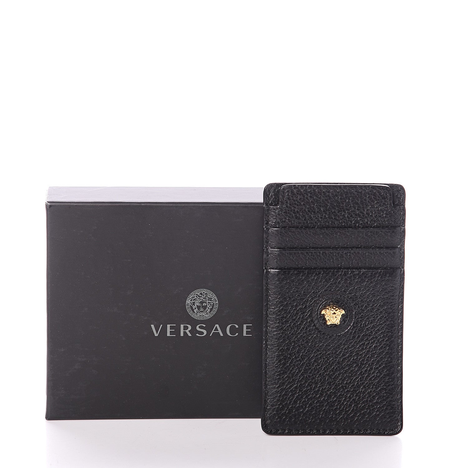 Versace Calfskin Palazzo Medusa Card Holder Black 5 of 5