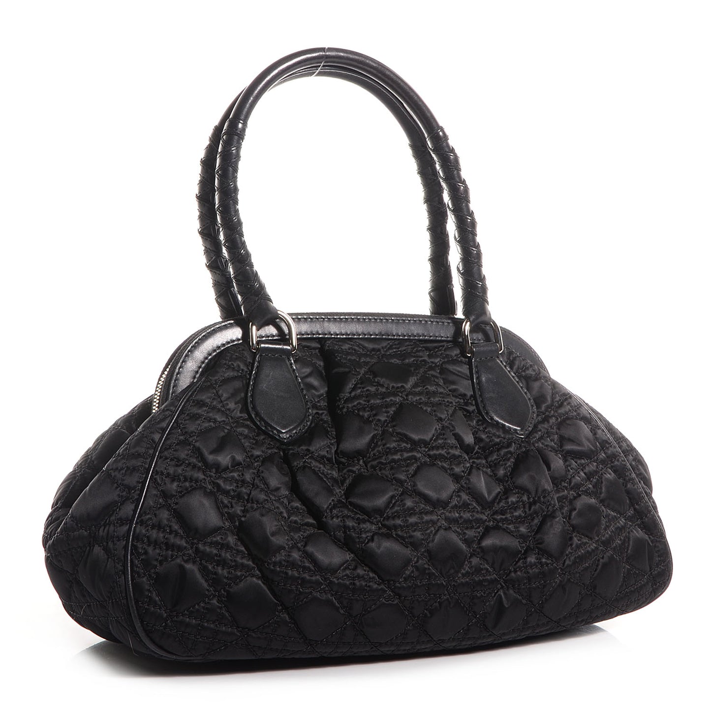 Satin Cannage Charming Doctors Bag Black
