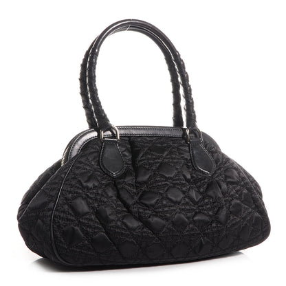Christian Dior Satin Cannage Charming Doctors Bag Black 3 of 7