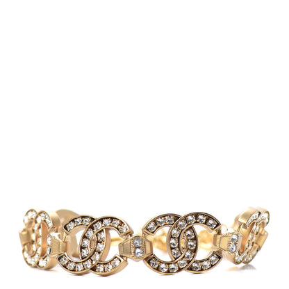 Chanel Crystal CC Bracelet Gold 1 of 4