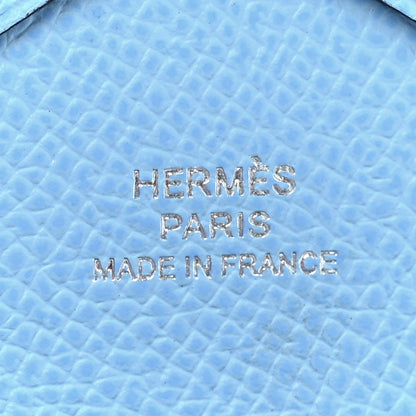 Hermes Epsom Calvi Duo Card Case Celeste 8 of 10
