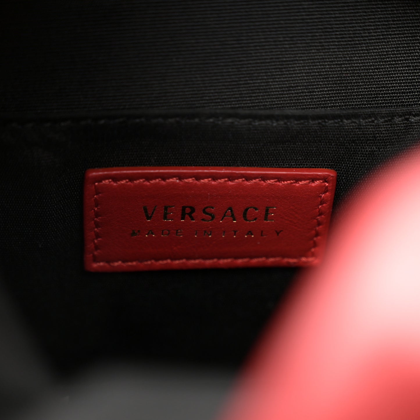 Nappa Quilted Medusa Bucket Bag Red