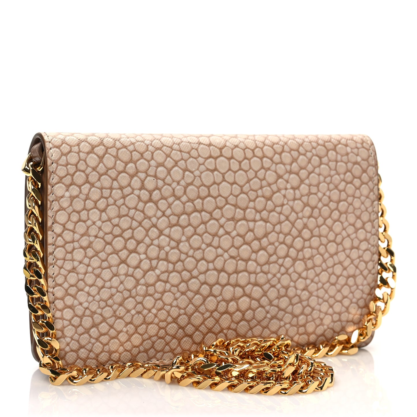 Calfskin Stingray Print Small TB Chain Bag Light Sand