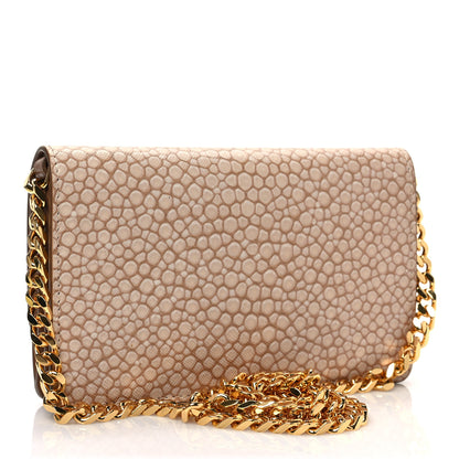 Burberry Calfskin Stingray Print Small TB Chain Bag Light Sand 2 of 6