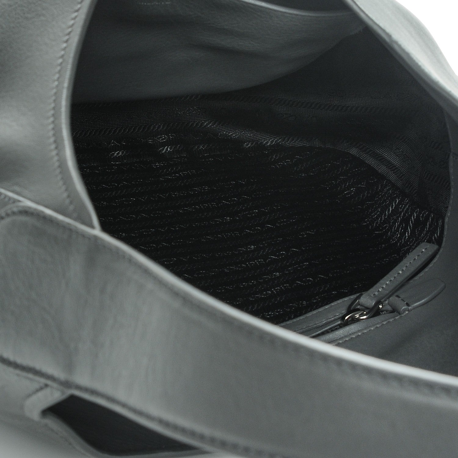 Prada Vitello Corsica Pocket Hobo Bag Mercurio 5 of 8